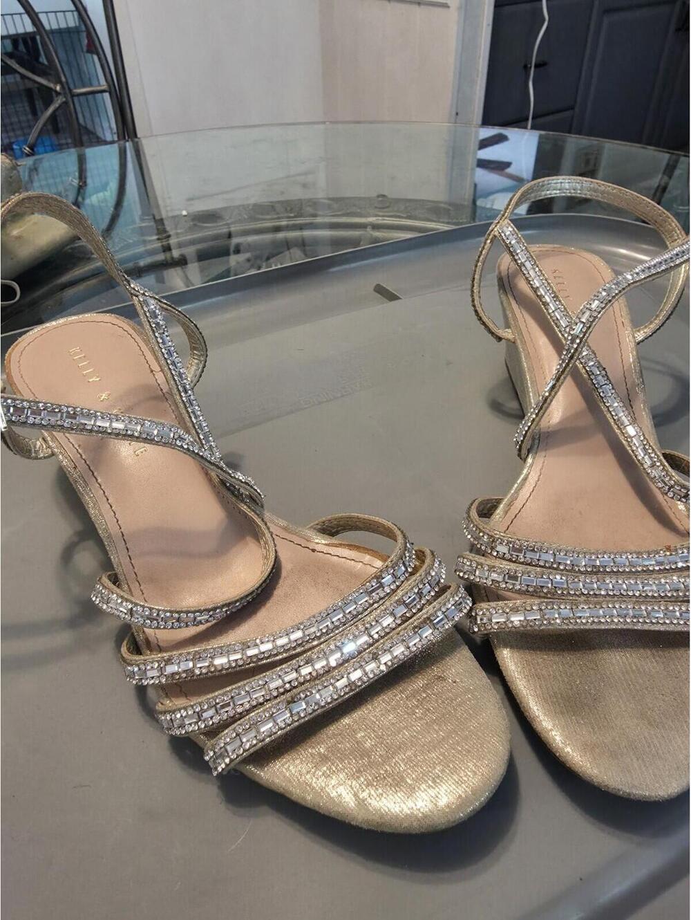 Kelly And Katie Gold Wedge Heels 9